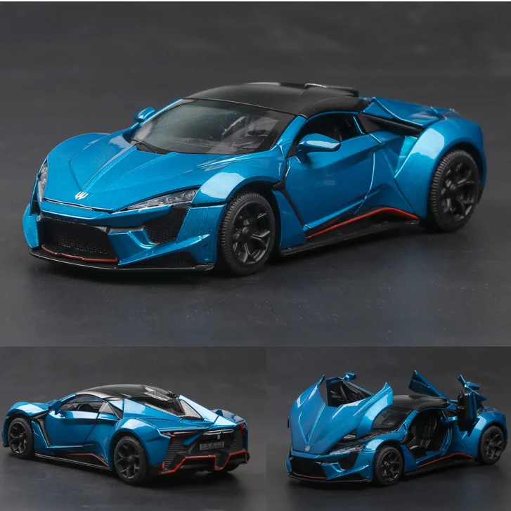 Коллекционная игрушка Lykan Hypersport из литого сплава в масштабе 1/32 сборная подарки