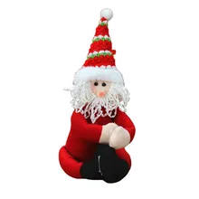 Рождественская бутылка вина обложка одежда Рождество Санта Снеговик бутылки вина Декор вечерние Рождество Санта Клаус Снеговик