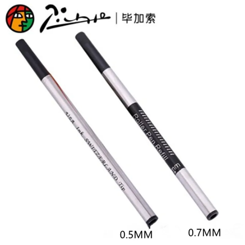 

Picasso Pimio Switzerland Tip Roller Ball Refill 0.5mm 0.7mm Screw Type Roller Pen Refills Black Ink refill 10pcs/lot