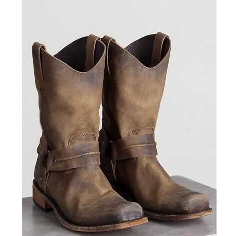38-48 Work Shoes Winter Boots Men Big Size Plush Warm Winter Shoes Men Brown Vintage Men Boots Safety Shoes SA-8