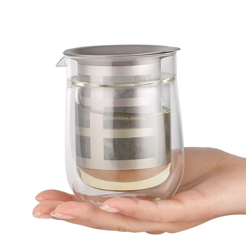 

Rover Camel Glass Teapot Set Tea Infuser Maker with a Titanium Tea Filter for Outdoor and Home Use