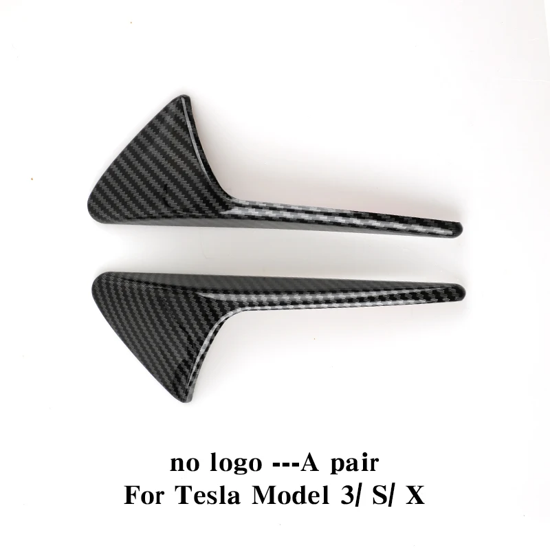 Для Tesla модель 3 S X углеродное волокно боковая камера защитная крышка листовая пластина боковая этикетка Модификация аксессуары 2шт 18