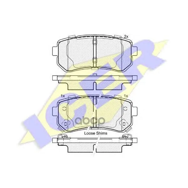 181955_колодки Дисковые З.! Hyundai Ix35, Kia Optima/Sportage 1.0-2.0i/Crdi 06 Icer 181955 Icer арт. 181955