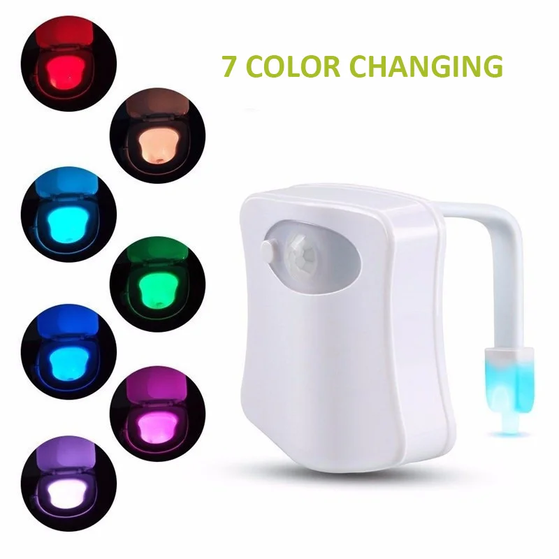 

LED Toilet Bowl Light Smart Toilet Night Light PIR Motion Sensor Light Toilet Night Lamp WC Emergency Light