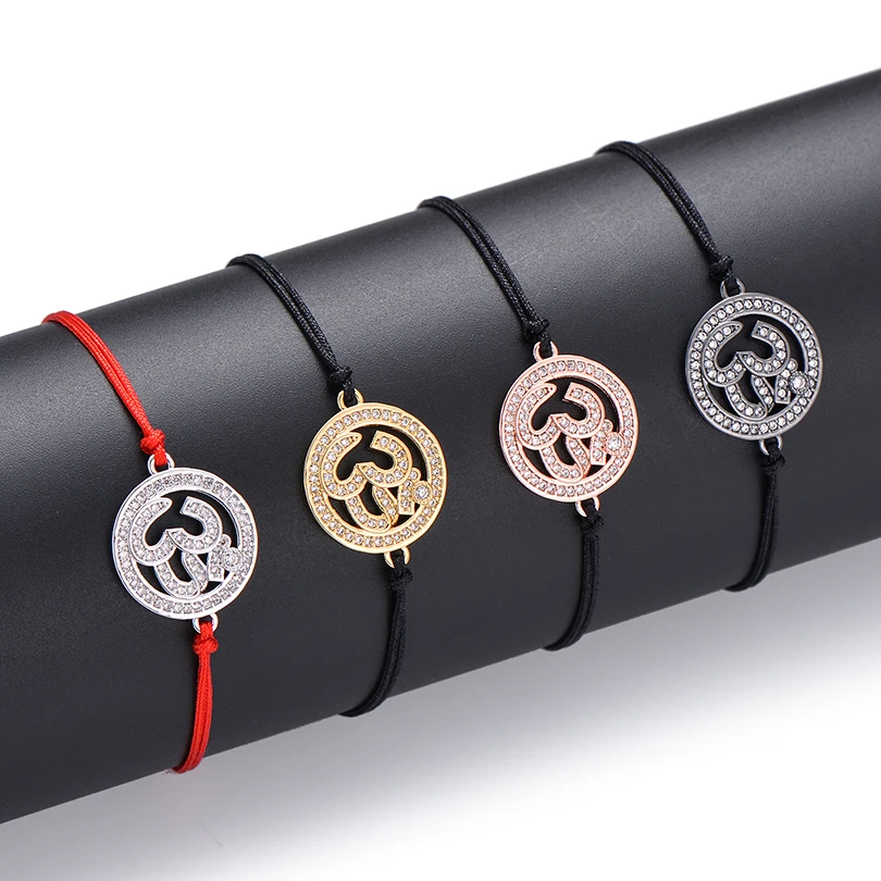Pipitree Hinduism AUM OM буддийский браслет с подвесками красная струна ручной работы CZ браслеты для женщин и мужчин модные ювелирные изделия подарок регулируемый