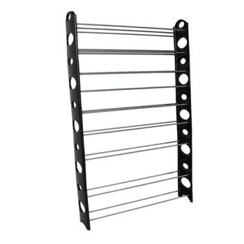 

Modern Shoe Rack 97x19x154 Cm Simple Home Decoration Creative Storage Shelf For Shoes Stylish Living Room Organizer Black-silver