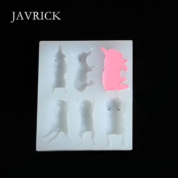 

6 Shapes Cute Sanddog Dog Pendant Silicone Mold Resin Craft Tool DIY Pendant Accessories Jewelry Making Tool