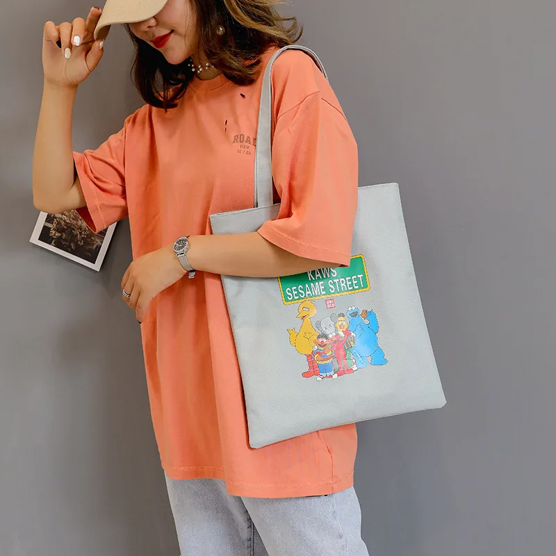 

Harajuku bao Literature And Art Canvas Bag Shoulder Bag Casual Versatile Shoulder Bag Women's Canvas Bag
