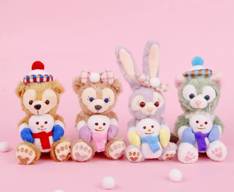 1 шт., новинка, плюшевые игрушки Duffy Bear, друзья, стеллалу, снеговик, балет, кролик, Маленькая подвеска, 10 см, 4 вида, WJ01