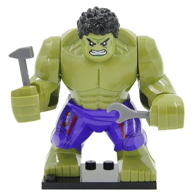 Hulk XH160 Супер герой Marvel эндшпиль Бесконечность войны 7 см/4,5 см Мстители римская фигура Халка экшн строительные блоки наборы Модель Кирпичи игрушки для детей - Цвет: Hulk XH160