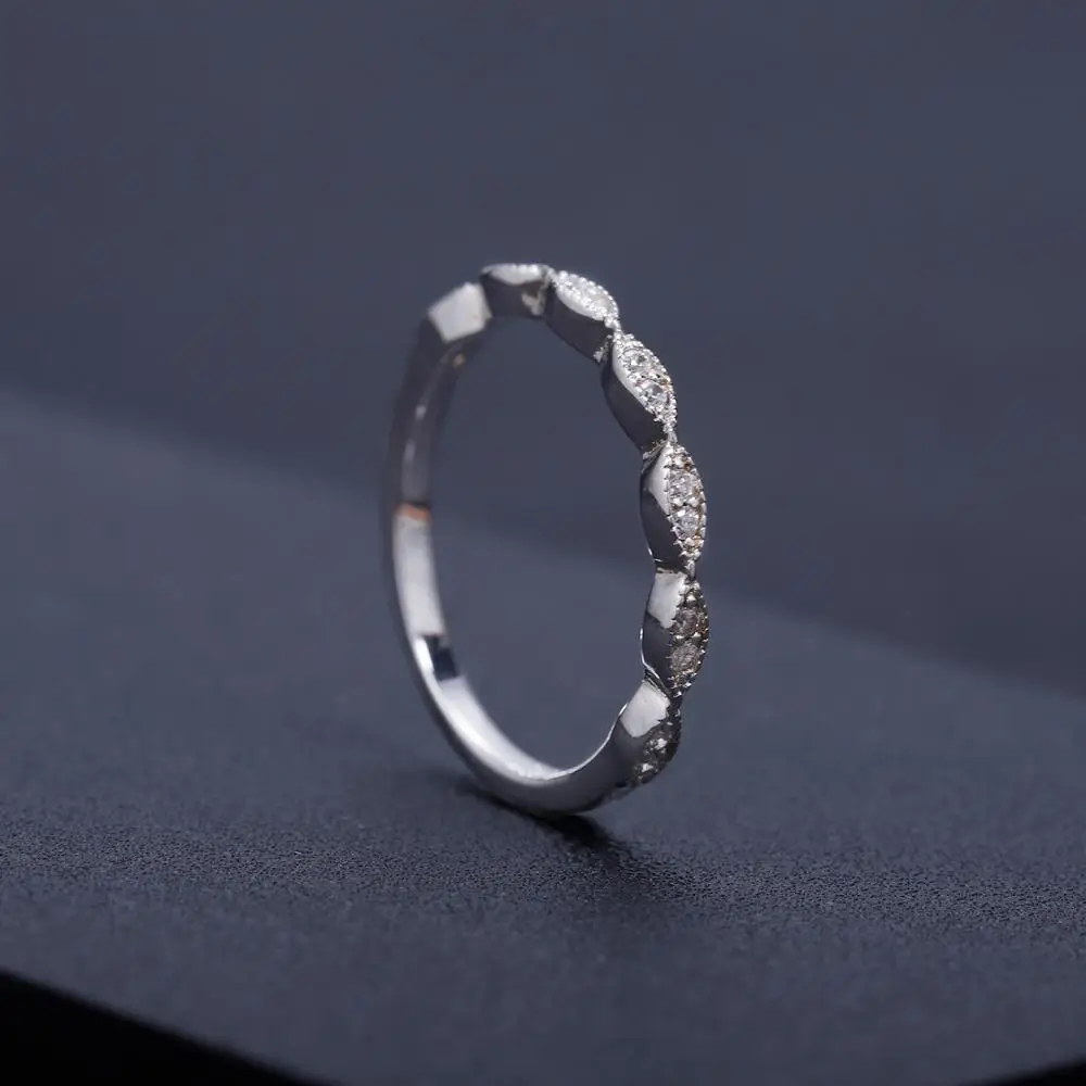GEM'S балетные 925 пробы серебряные свадебные ювелирные изделия круглой огранки 2.0Ct 8 мм Арт Деко Halo набор Муассанит кольцо для женщин Свадьба
