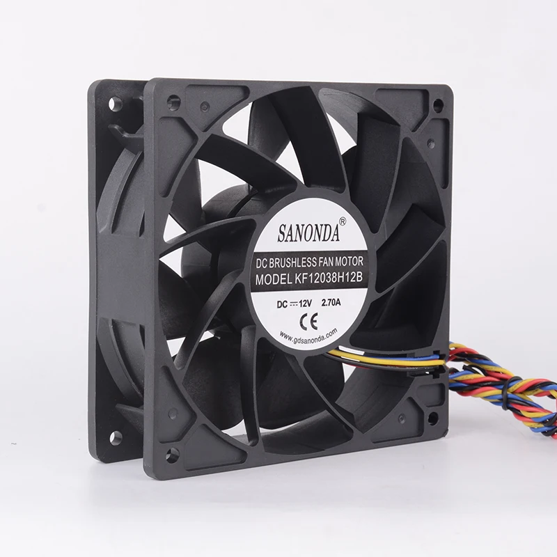 Manufacturers supply 12038 12 v 2.7 A cooling fan, chassis fan 6000 RPM high wind 4-wire PWM control Customizable fan parameters