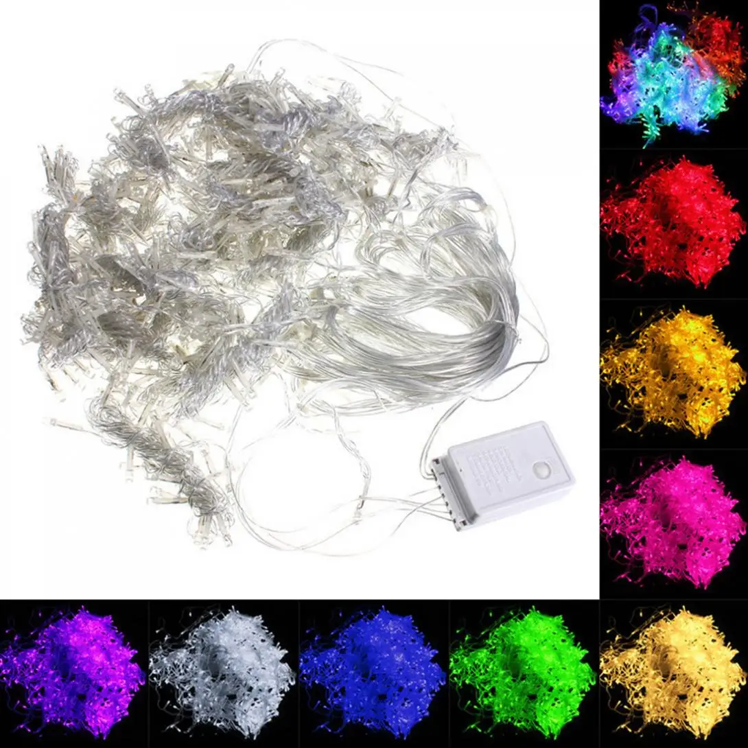 

LED Curtain Light White Light 220V 6x3M Lighting Accessories for Outdoor Xmas Tree String Fairy Wedding Curtain Light Party Lamp