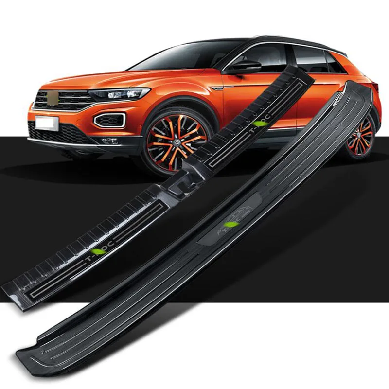Для Volkswagen VW T ROC T-ROC из нержавеющей стали задний бампер порог для багажника пластина протектор дверной порог прикрытие потертостей отделка