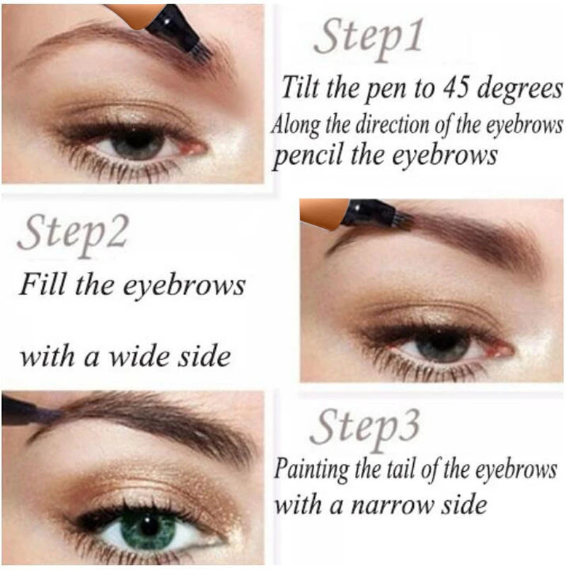 Microblading бровей ручка водонепроницаемый вилка кончик бровей Карандаш для татуировки прочный профессиональный тонкий эскиз водостойкий гель для бровей карандаш TSLM1