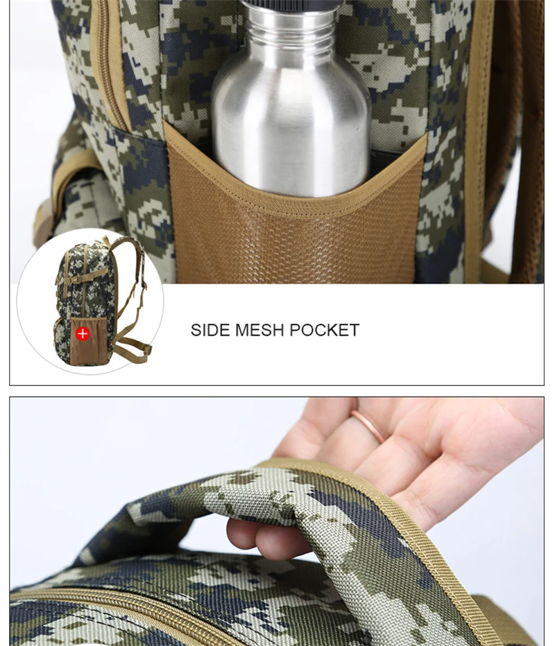 Camouflage Outdoor Military Backpack Men Sport Molle Army Tactical Bag Tourist Oxford Waterproof Hiking Camping Travel Backpacks