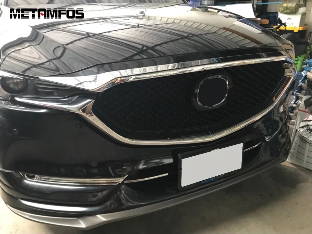 Для Mazda CX5 CX-5 CX8 CX-8 Хромированная передняя машина двигателя стример решетка гриль формовочная отделка внешние аксессуары