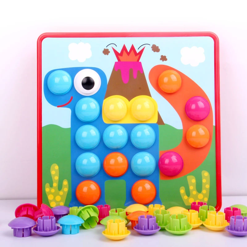 mosaic button board montessori