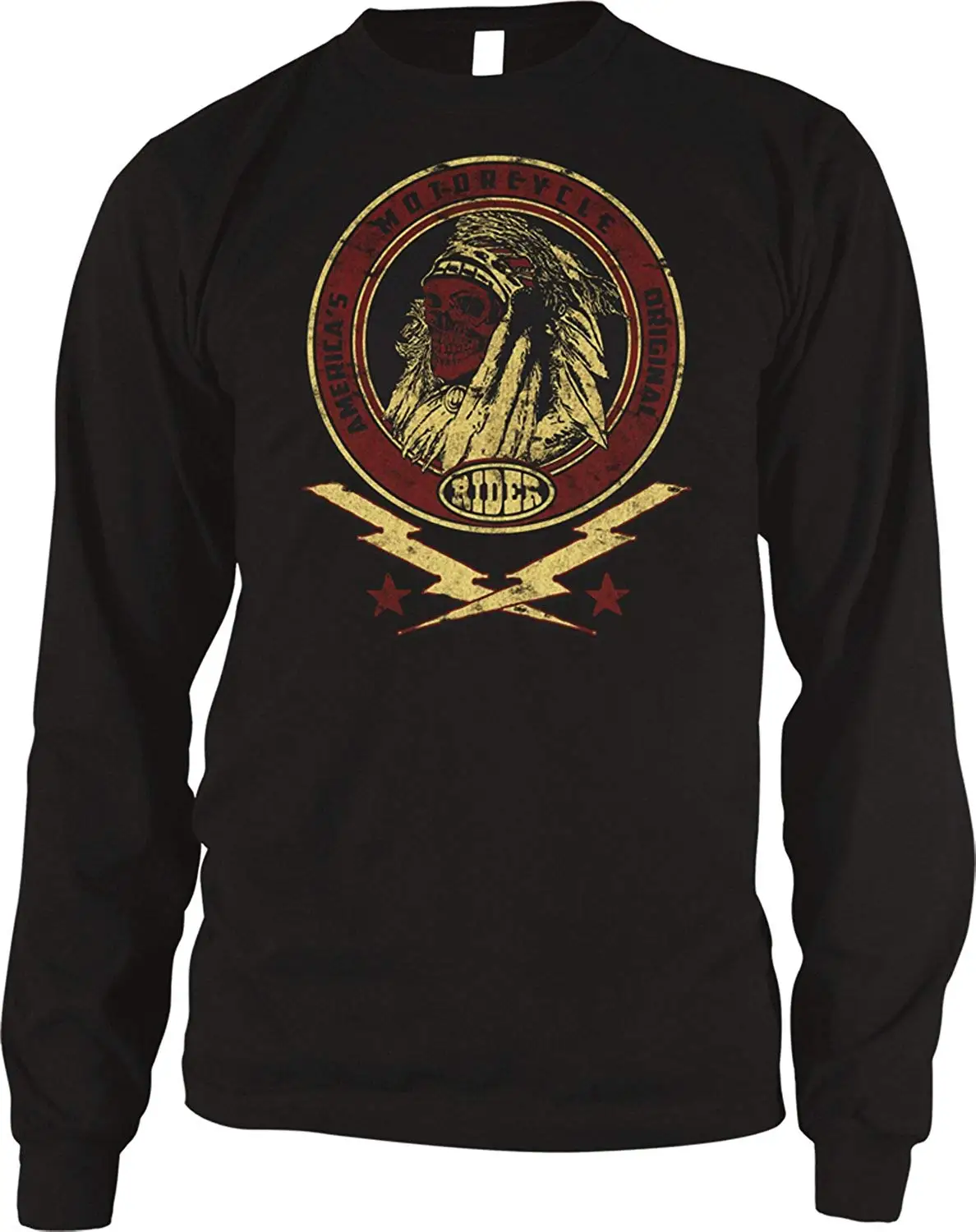 FGHFG Men's America's Original Motorcycle Indian Skull Thermal Shirt Unisex men women t shirt |
