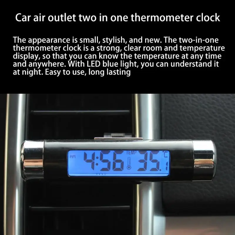 Car Digital Time Air Vent Outlet Clock Clip On Thermometer Auto Clock Thermometer Mini Clock electronic thermometer Car Digital Time Air Vent Outlet Clock Clip On Thermometer Auto Clock Thermometer Mini Clock electronic thermometer