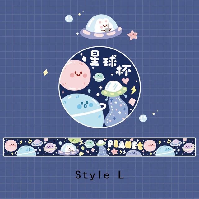 Mr.Paper 12 Designs 1 Roll There Is A Small World Series Cartoon Style Creative Cute Decor Hand Account DIY Material Washi Tapes L