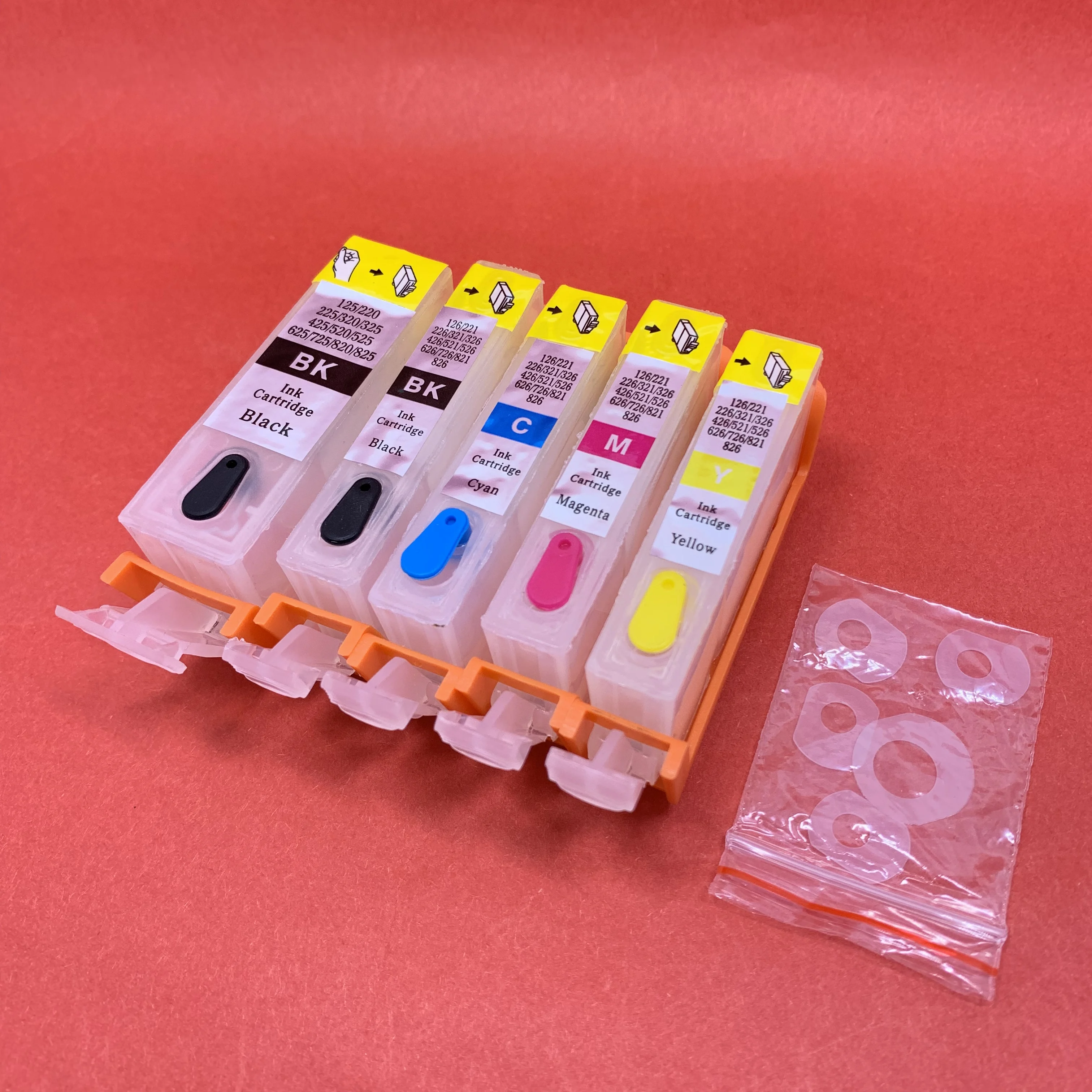 

YOTAT 5pcs Refillable Ink cartridge PGI-220 CLI-221 for Canon Pixma MP540 MP550 MP560 MP620 MP630 MP640 MP980 MP990 MX860 IP3600