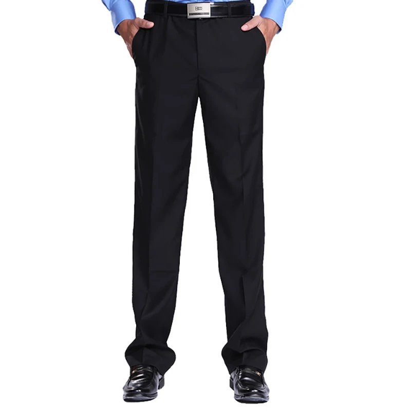 

2019 Men Business Suits Formal Office Work Men Dress Pants Trousers Straight Plus Size Thin Office Dress Pants Mens Formal Pants
