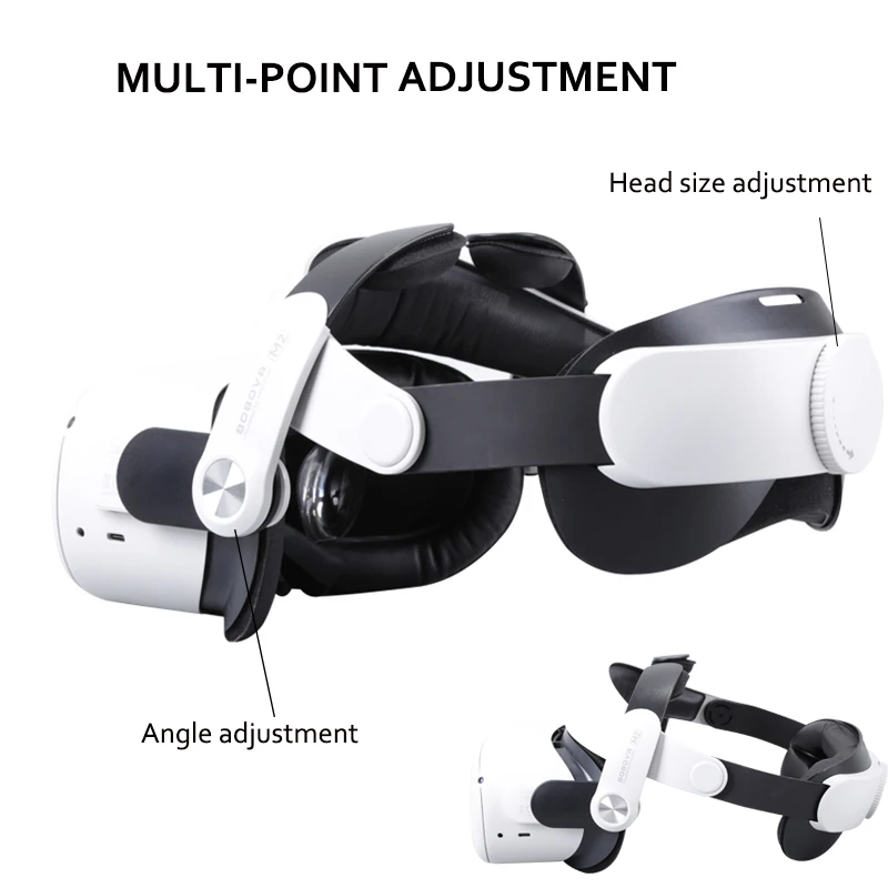 BOBOVR M2 Adjustable For Oculus Quest2 Virtual Reality Halo Strap Large Capacity C2 Storge Box Improve Plate Breathable Leather - Image 3