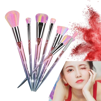 

7PCS Makeup Brush With Bristles Diamond Type Handle Fantasy Makeup Tool Foundation Eyehadow Brush Kit Cosmetic Beauty Gift