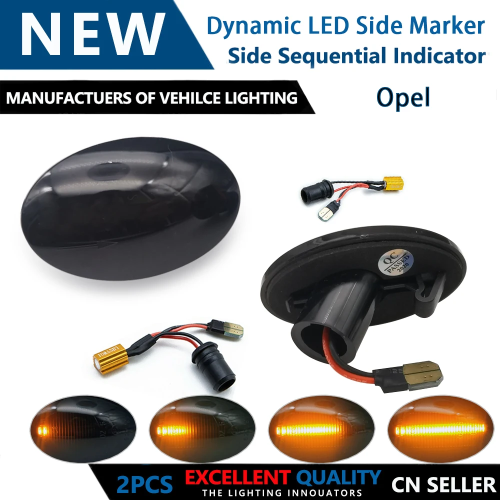 

2pcs Dynamic Side Marker Turn Signal Sequential Blinker Light For Opel Corsa B C Combo Tirgra A Astra F Tirgra A Sintra Meriva
