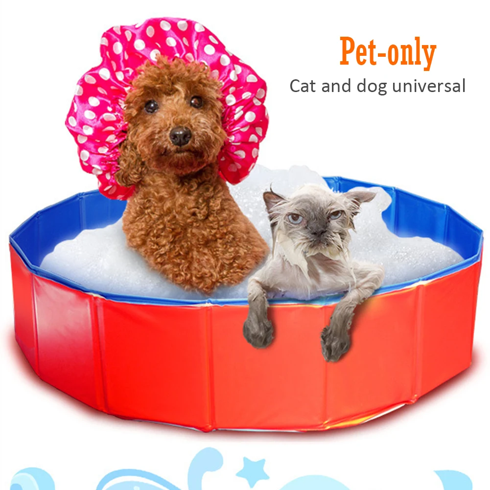 

Foldable Portable Pet Cat Dog Pool Pet Bath Tub Swimming Tub Bathing Pool Durable PVC Composite Cloth For Dogs Cats Pet Supplies
