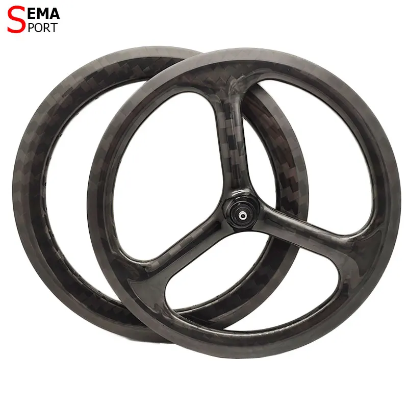 349SV-TR Carbon Fiber Trispokes Rim 74mm 16inch 349 V Disc Brake Wheel For Brompton