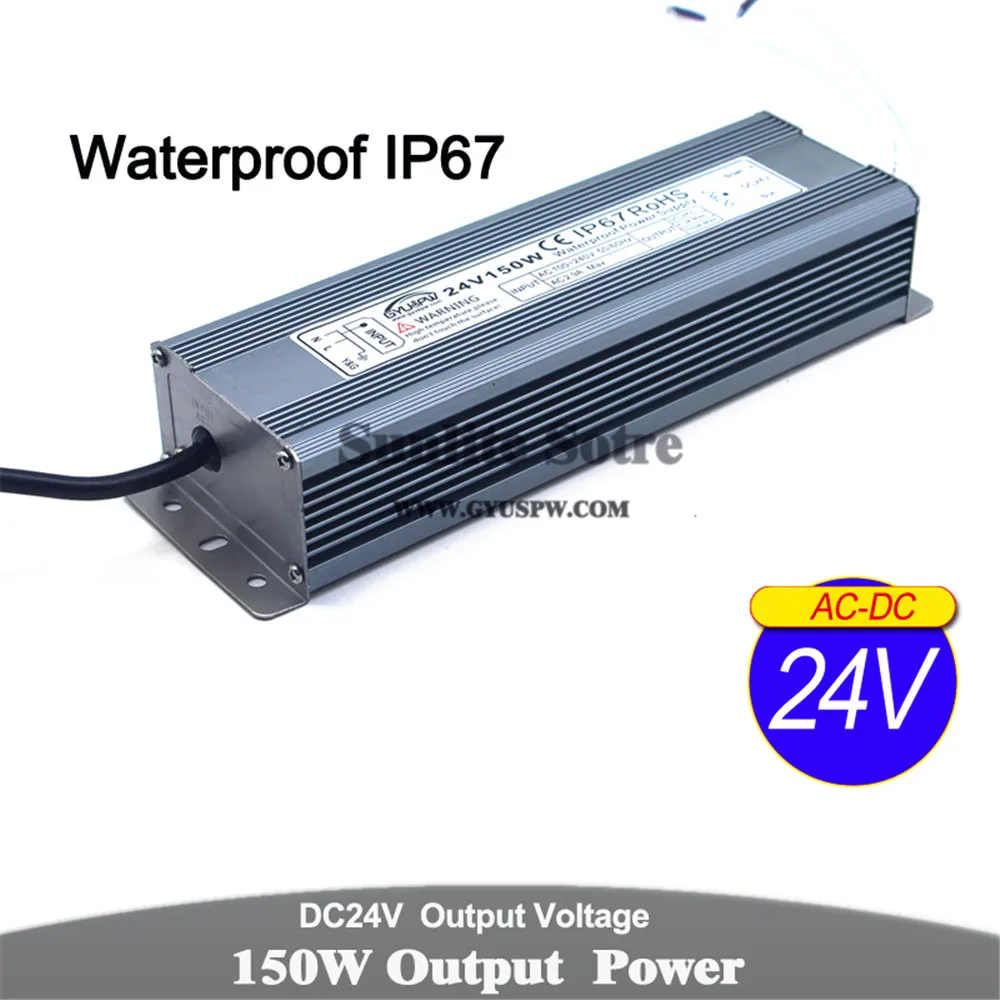 IP 67 блок питания DC12V DC24V 24 Вт 60 Вт 72 Вт 100 Вт 120 Вт 150 Вт 200 Вт 250 Вт 300 Вт 350 Вт осветительные трансформаторы ac220в для наружного SMPS