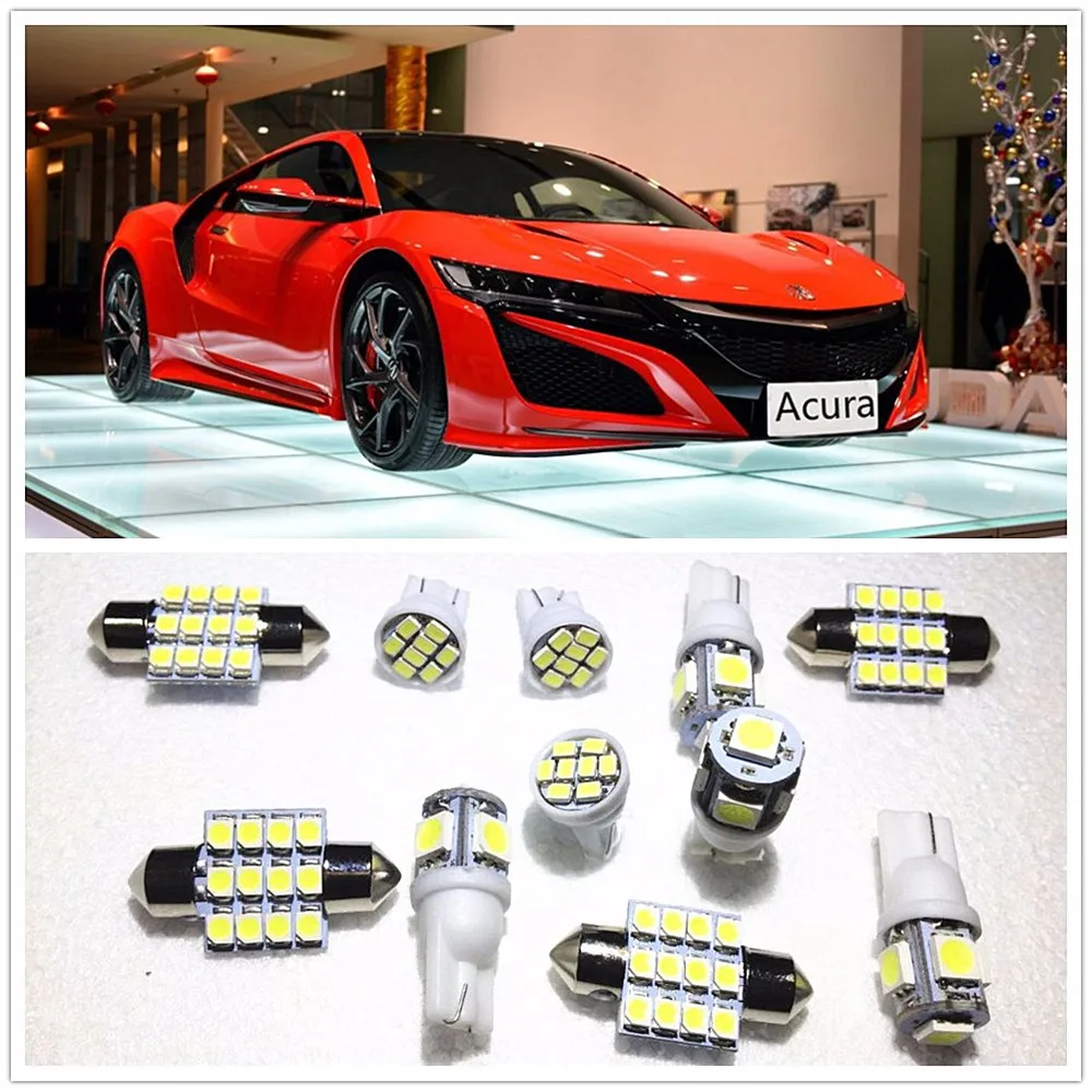 LED Interior Lights Package 11PCS Set For Acura MDX RDX TSX RSX RL 2000