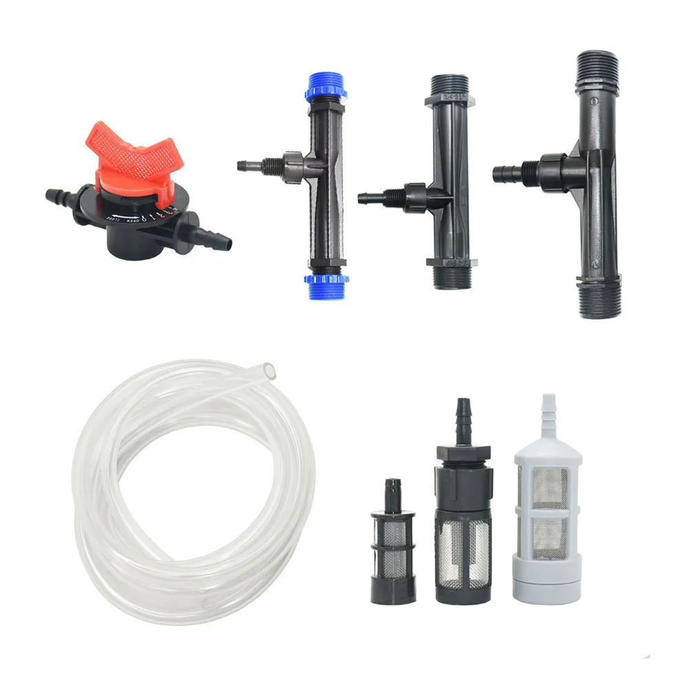 1 Inch 1.5 Inch Male Thread Venturi Fertilizer Injector Kits Garden Agriculture Irrigation System Fertilizer Tool 1Set