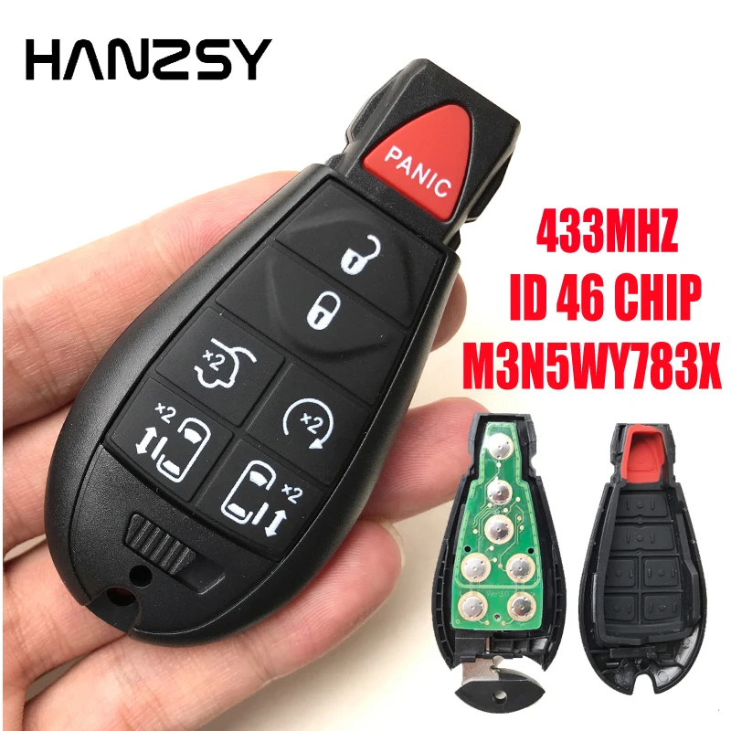 

7 Buttons Car Remote key For Jeep Cherokee For Chrysler 300C Voyager 2008 2009 2010 For Dodge Caliber Journey M3N5WY783X 433Mhz