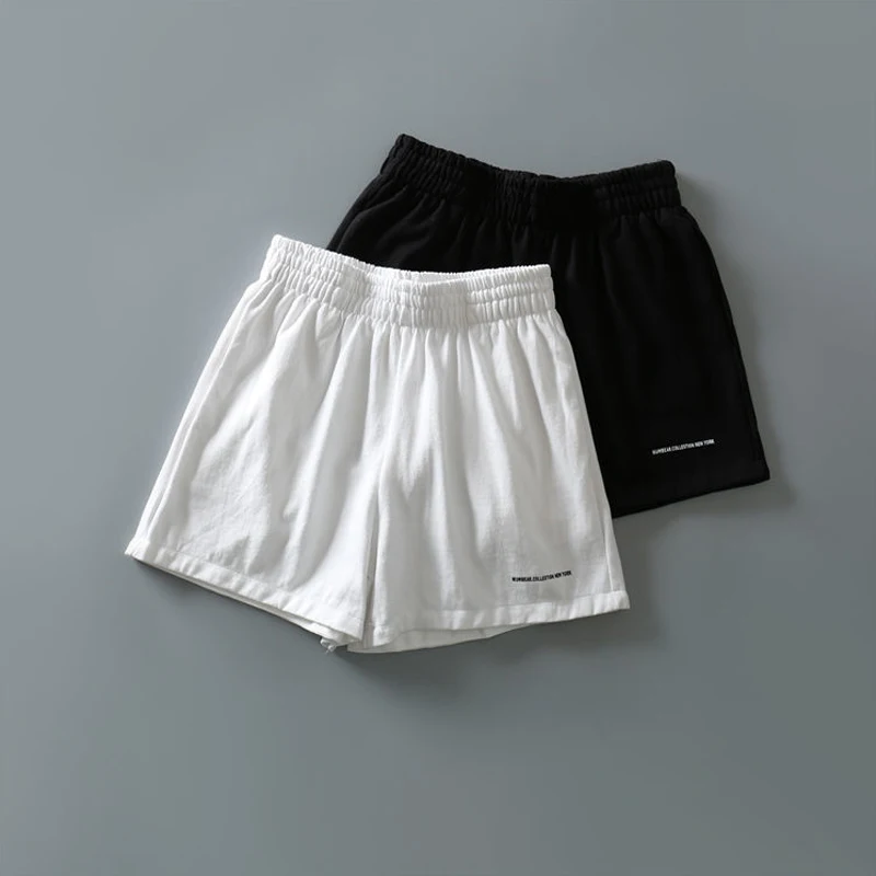 Korea Ulzzang plus size high waist slim loose shorts Letter printing Vintage women shorts casual fashion punk new hip-hop shorts cotton shorts