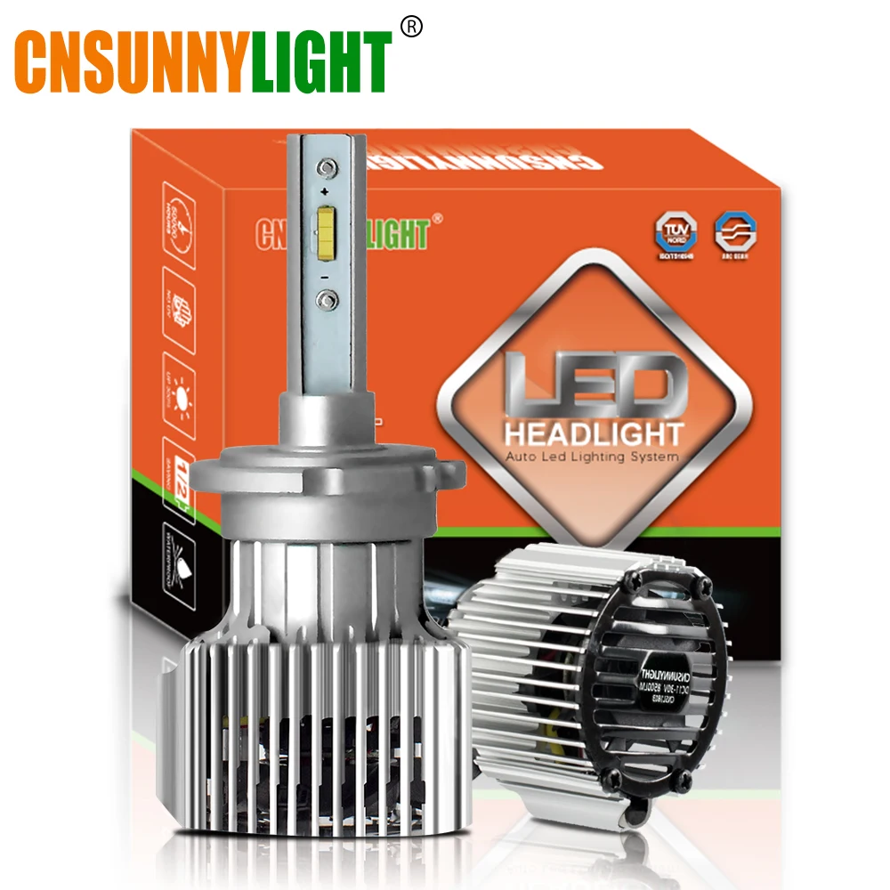 Тип СВЕТОДИОДА направленного света CNSUNNYLIGHT-фар автомобиля D1S D2S D3S D4S D2H светодиодный лампы Bi-луч 8500Lm CSP светодиодный Чипсы автомобильные фары для автомобиля объектив проектора