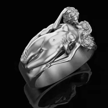 

Sexy Hugging Women Men Ring Jewelry Lovers Ring Valentine's Day Gift