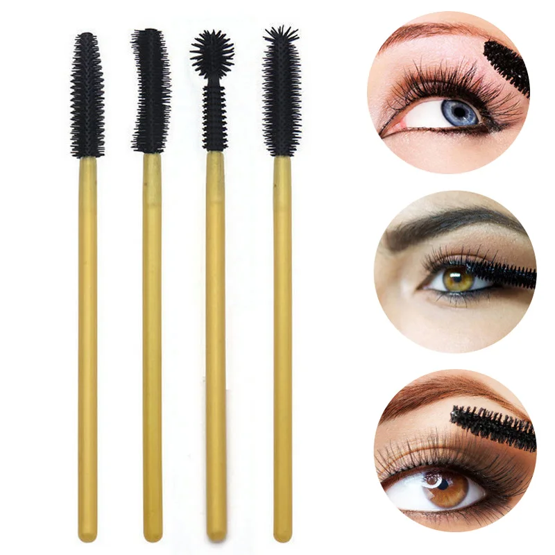 

Disposable Eyelash Brush Eye Applicator Comb Spoolers Silicone Mascara Gel Wands Eye Lashes Extension Tool Cosmetic Brushes Set