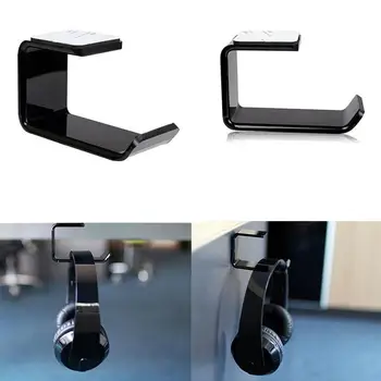 

Sticker Acrylic Headphone Bracket Wall Mounted Headset Holder Hanger Under Desk Hook Earphone Sticky Display Stand
