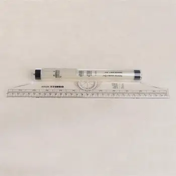

Rolling Parallel Ruler Foot Inch Metric Angle Rule Balancing Scale Multi-Purpose M17F