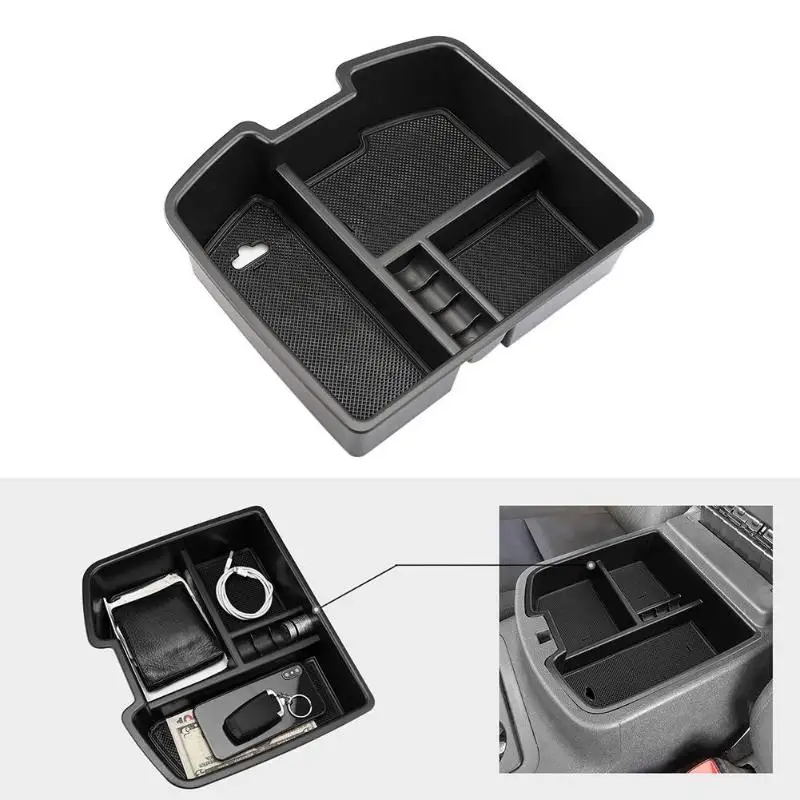 Центральная консоль подлокотник органайзер для Chevrolet Silverado GMC Sierra Yukon 2007- ABS силиконовый лоток Вставка Органайзер