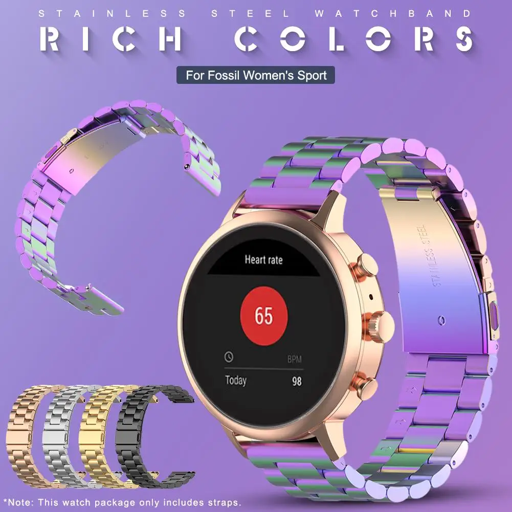 Женские спортивные ремешки Fossil женские из нержавеющей стали Gen 4 18