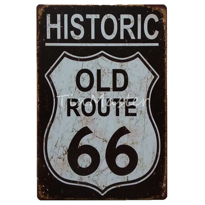 50065 Ретро ROUTE 66 Esso металлическая жестяная вывеска винтажный автомобиль плакат домашний декор Паб Бар гостиная гараж Висячие вывески - Цвет: 50065