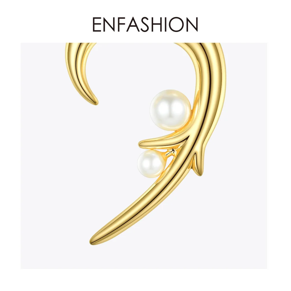 ENFASHION, серьги-гвоздики в стиле панк с розовыми шипами и жемчугом для женщин, золотой цветной шип, серьги в стиле хип-хоп с цветами, модное ювелирное изделие Oorbellen E1127