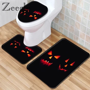 

Zeegle Bath Mat Set Anti Slip Bathroom Doormat Absorbent Toilet Pedestal Rug Flannel Toilet Seat Cover Mat Soft 3pcs Toilet Set
