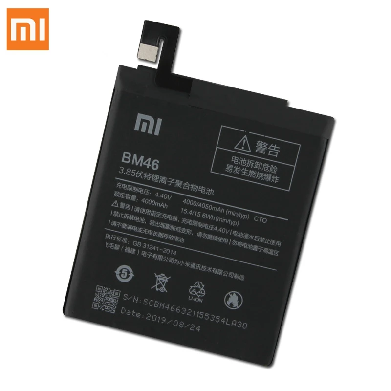 Сменный аккумулятор Xiao mi BM46 для Xiao mi Red mi Note 3 Hong mi Redrice Note3 Note3 Pro аутентичный аккумулятор для телефона 4050 мАч