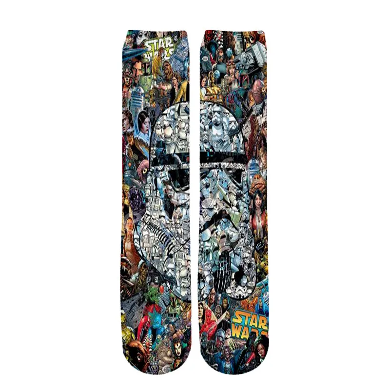 Tessffel Star Wars Darth Vader New Fashion Harajuku casual Unisex 3Dfull Print boys/girls/mens/womens funny ankle socks style-4