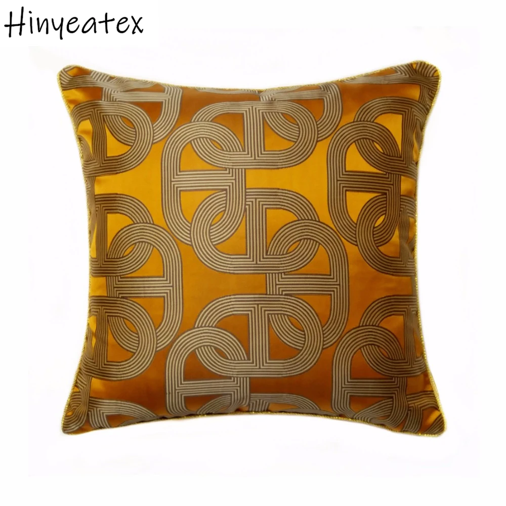 

Contemporary Geometry Orange Ellipse Sofa Chair Designer Pipping throw Cushion Cover Decorative Square Home Pillow Case 45x45cm